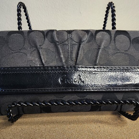 Coach Signature Long Wallet Black - Picture 1 of 13
